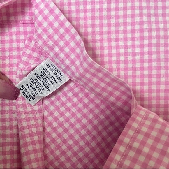 Ralph Lauren Pink Gingham Button Down Shirt - Picture 4 of 7